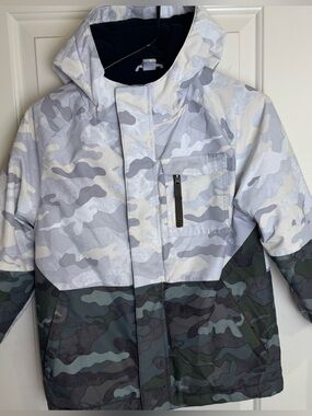 Swiss Tech Boys S 6-7 Camo Hooded Insulated Ski Snow Jacket Coat